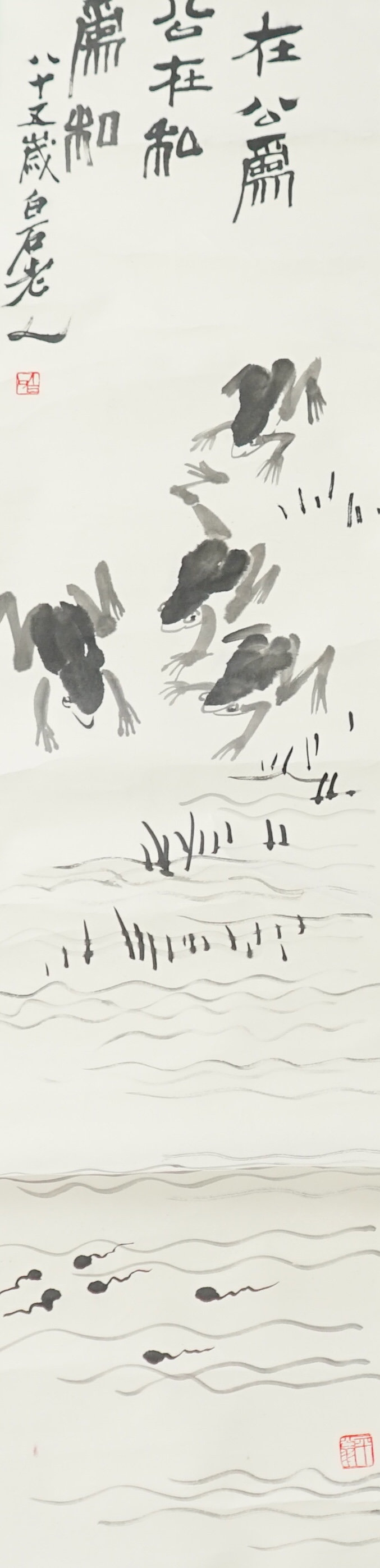 Three Chinese scroll paintings, 19th/20th century